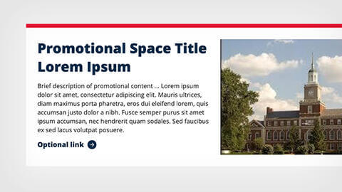 Example image of the Promotional Space widget.