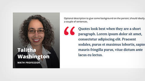 Example image of the Testimonial widget.